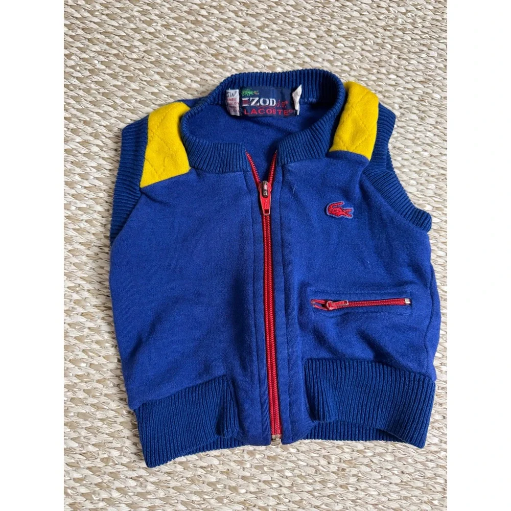 Vintage Izod Lacoste Kids Tracksuit top Jogger Set 70's 80's Streetwear 12 month